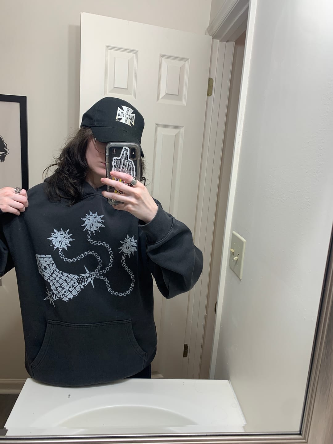 Customer photo review of Flail Relaxed Faded Hoodie
