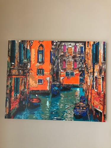 Customer photo review of Venice Canals: An Italian Masterpiece Paint by Numbers