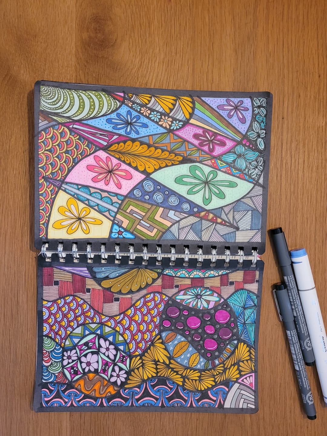 Customer photo review of Ohuhu Oahu 48 Pastel Colors Dual Tips Alcohol Art Markers, Fine & Chisel