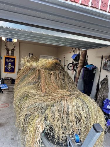 Customer photo review of Hunting Blind Raffia Grass (Pack)