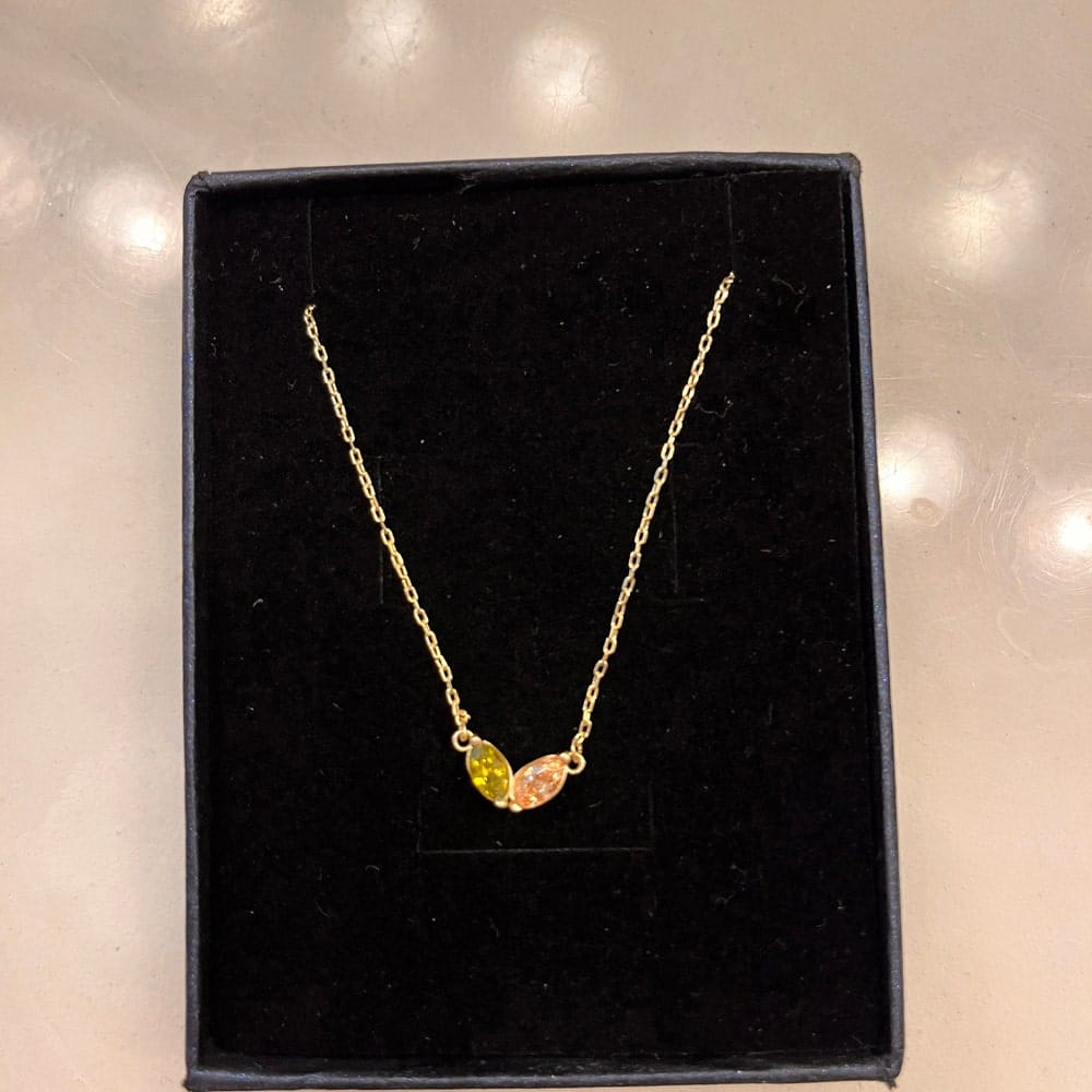Customer photo review of Mom's Birthstone Necklace