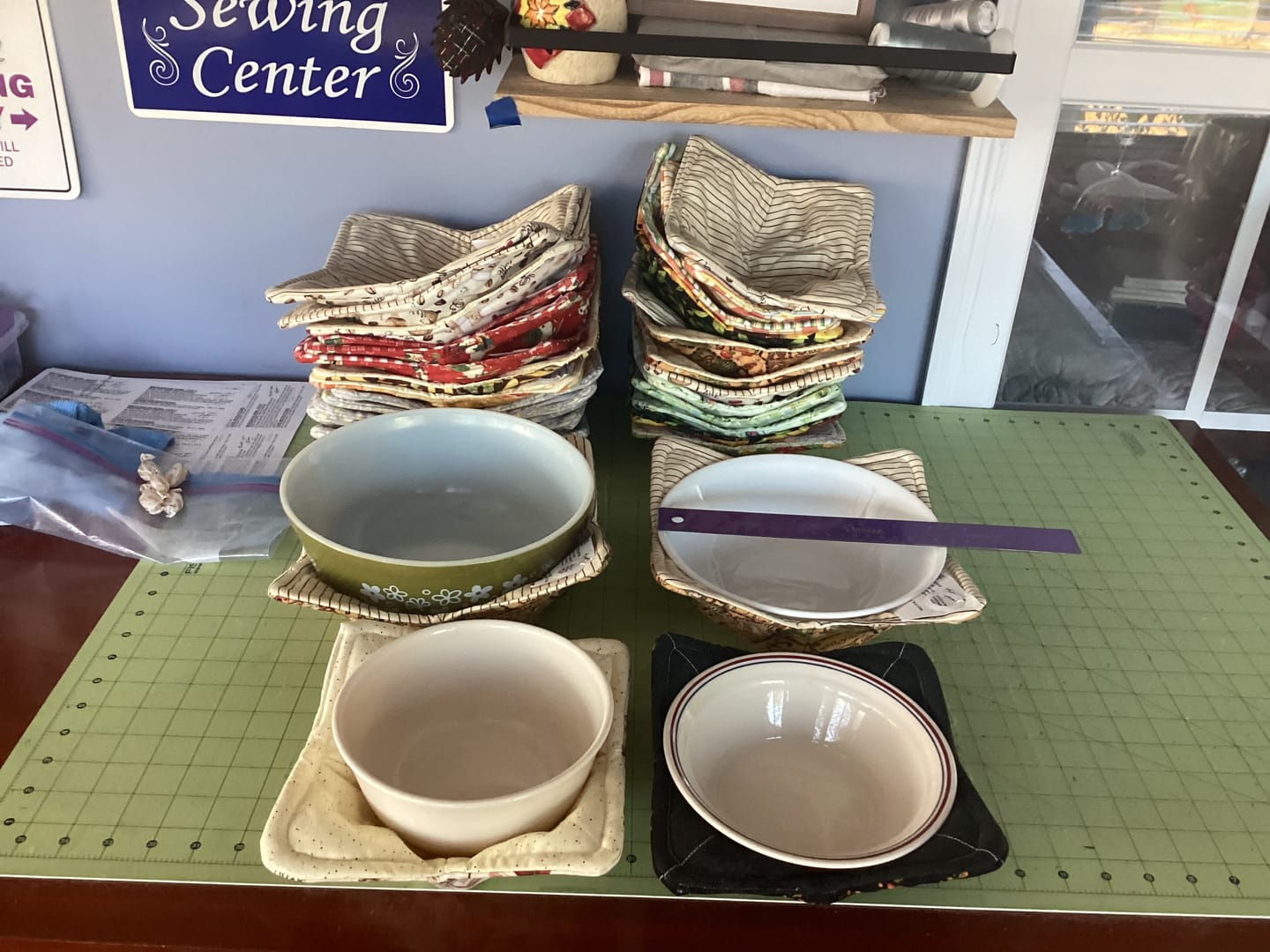 Customer photo review of Pellon Wrap-N-Zap Microwave Safe Cotton Batting - 90" Wide by 9yds
