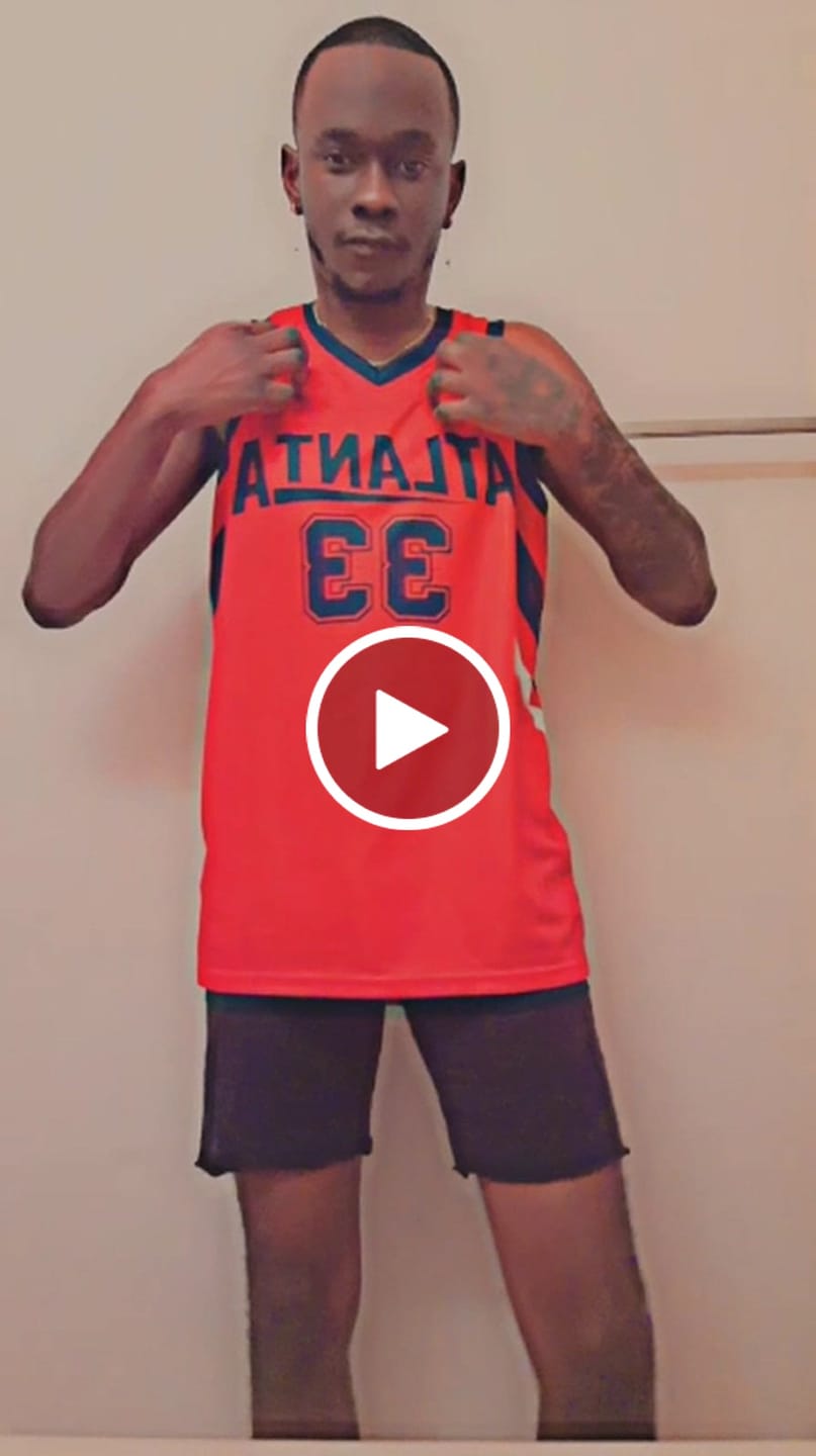 Customer video review of Custom Red Black Classic Tops Basketball Jersey