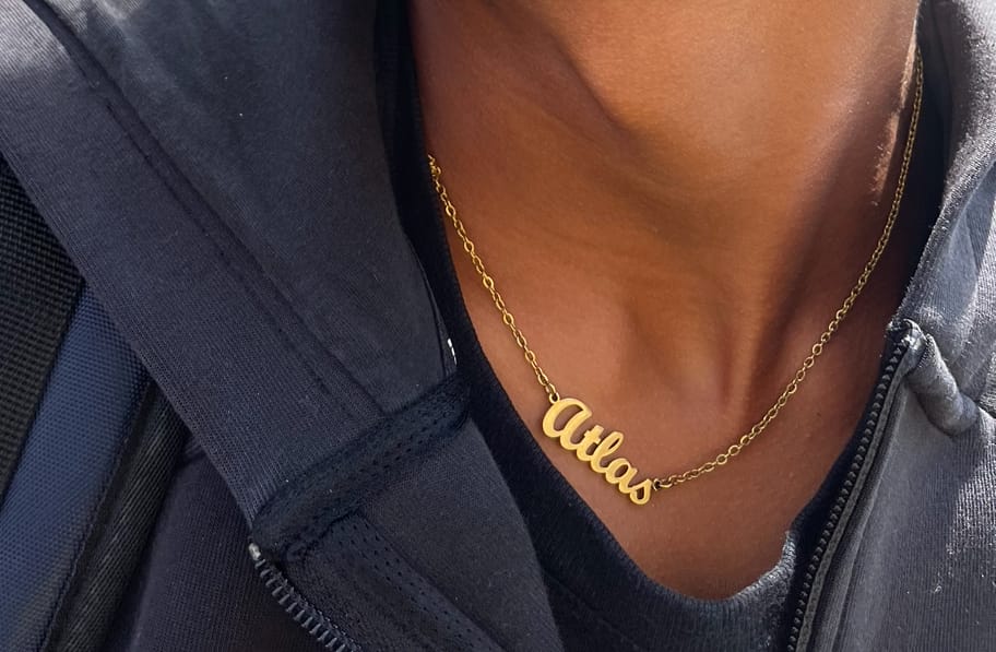 Customer photo review of Personalized Original Name Necklace