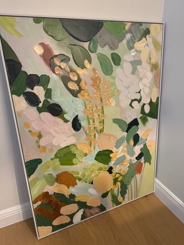 Customer photo review of Abstract Canvas Art #AB095