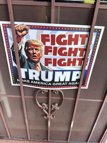 Customer photo review of Fight Fight Fight Yard Sign