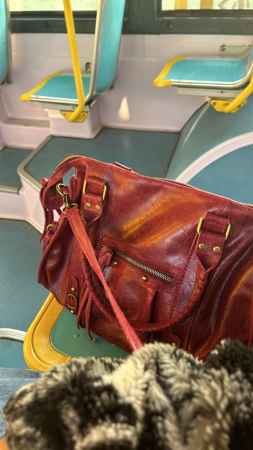 Customer photo review of It girl bag cherry red