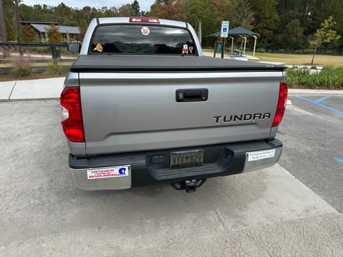 Customer photo review of I Voted for Waylon Jennings Bumper Sticker