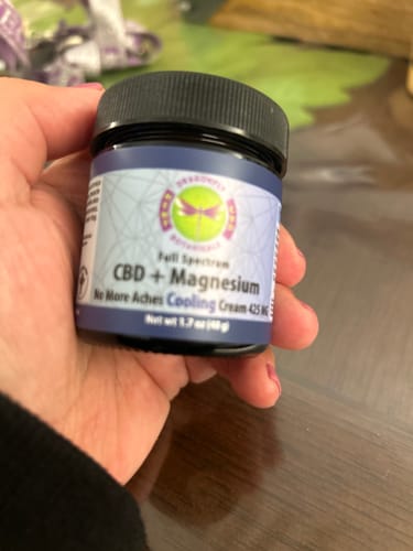 Customer photo review of CBD + Magnesium No More Aches Full Spectrum Cooling Topical Cream
