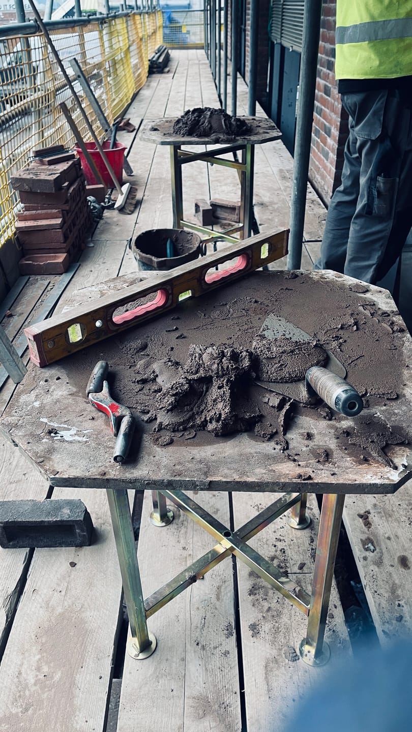 Customer photo review of Zinc Plated Mortar / Spot Board Stand - with feet