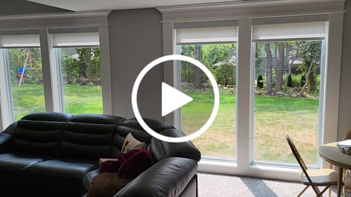 Customer video review of SmartWings Motorized Light Filtering Roller Shades 70% Blackout Essential