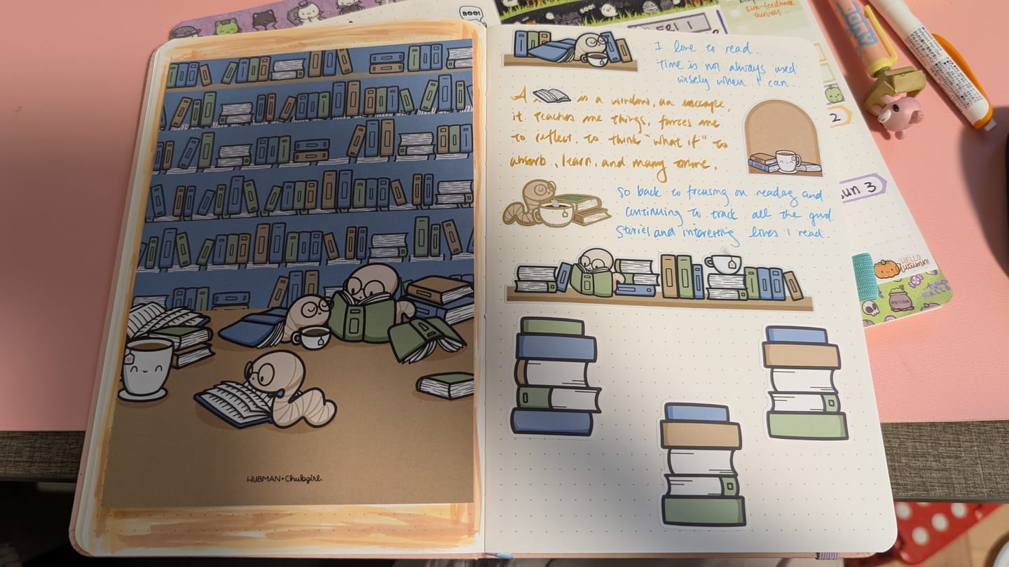 Customer photo review of My Cozy Bookshelf Planner Stickers