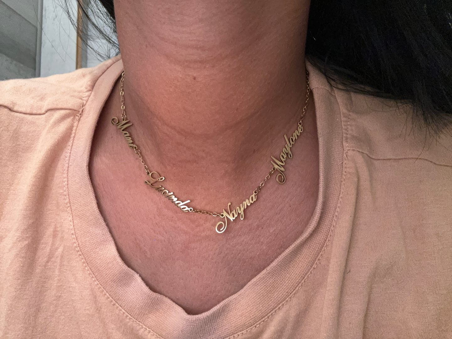 Customer photo review of Collier Personnalisé Plusieurs Prénoms
