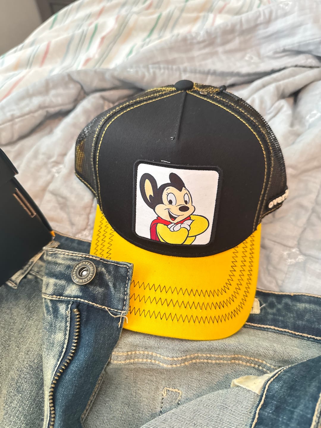 Customer photo review of OVERLORD X Mighty Mouse: Mighty Mouse Trucker Cap