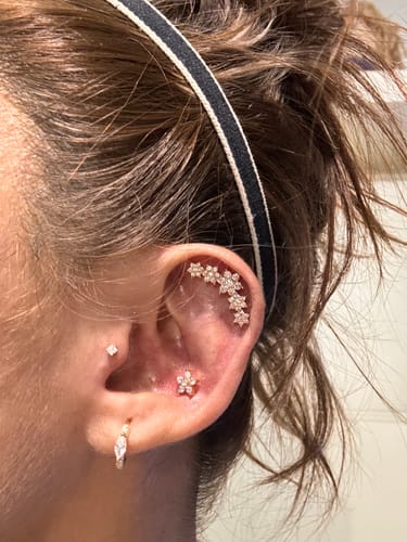 Customer photo review of Set de Flores y Zirconias