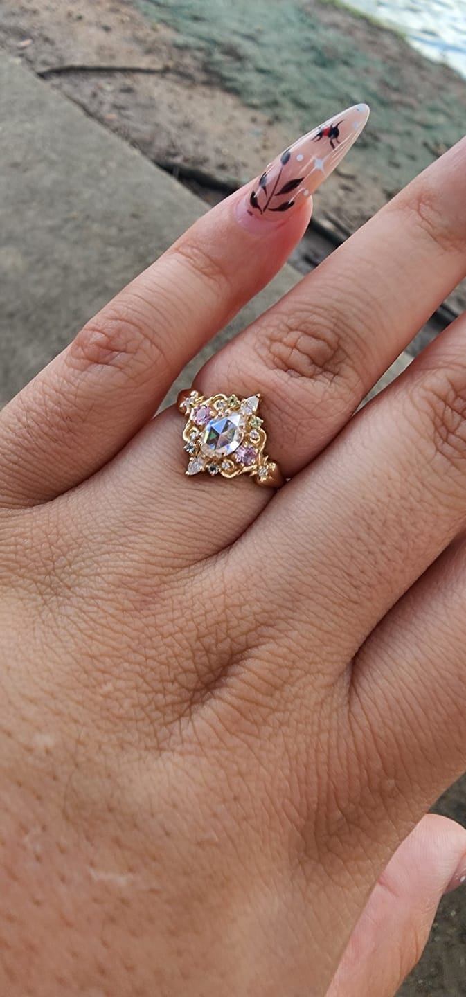 Customer photo review of Fire Child: Puffy Heart Ring