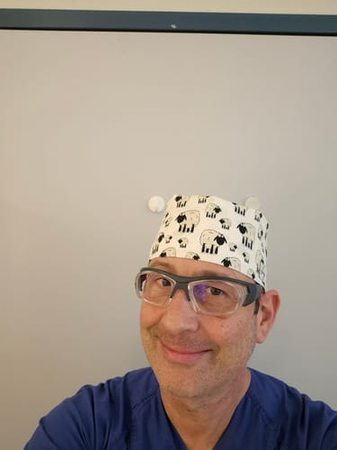 Customer photo review of Bandana OP Haube Schafe