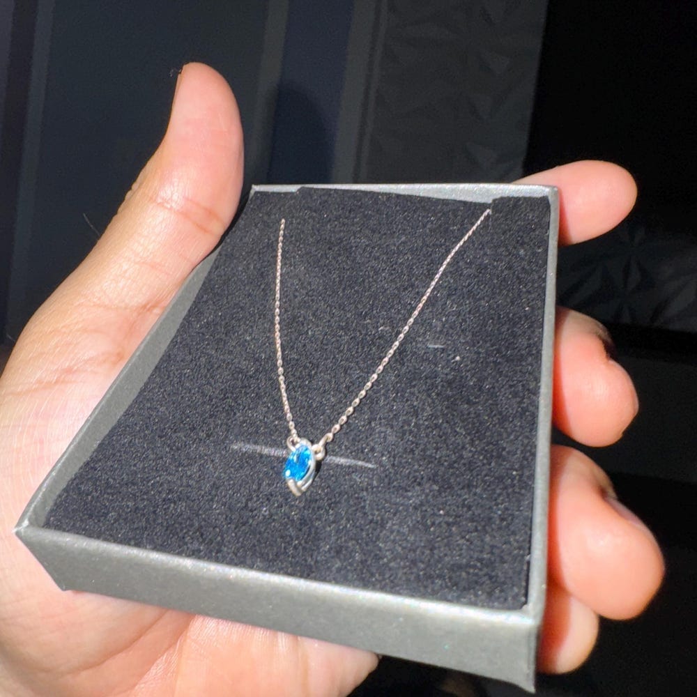 Customer photo review of Mom's Birthstone Necklace