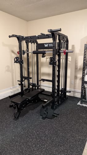 Customer photo review of Major Fitness B52 All-In-One Home Gym Smith Machine