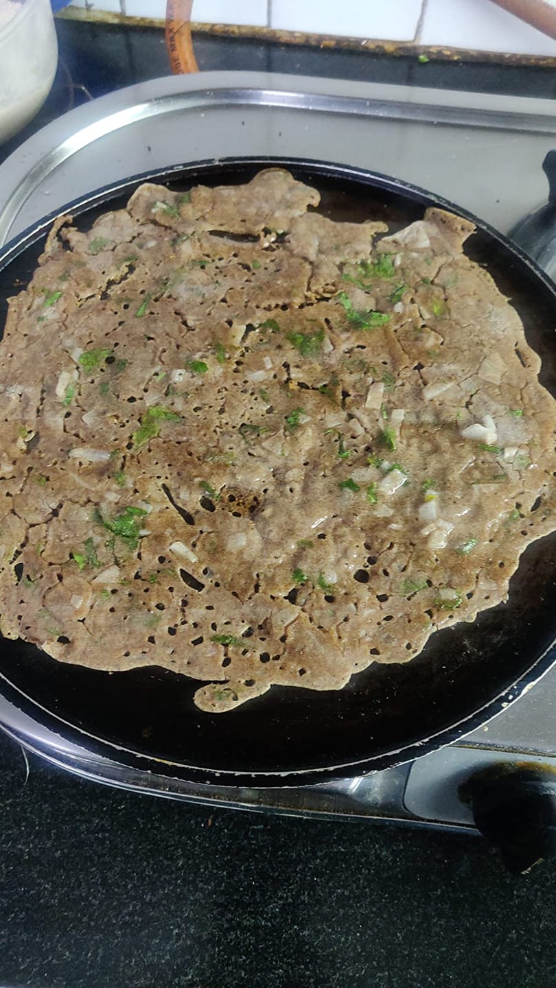 Customer photo review of Sprouted Ragi Masala Dosa Mix - Pack of 3 (Total 1200g - each 400g)