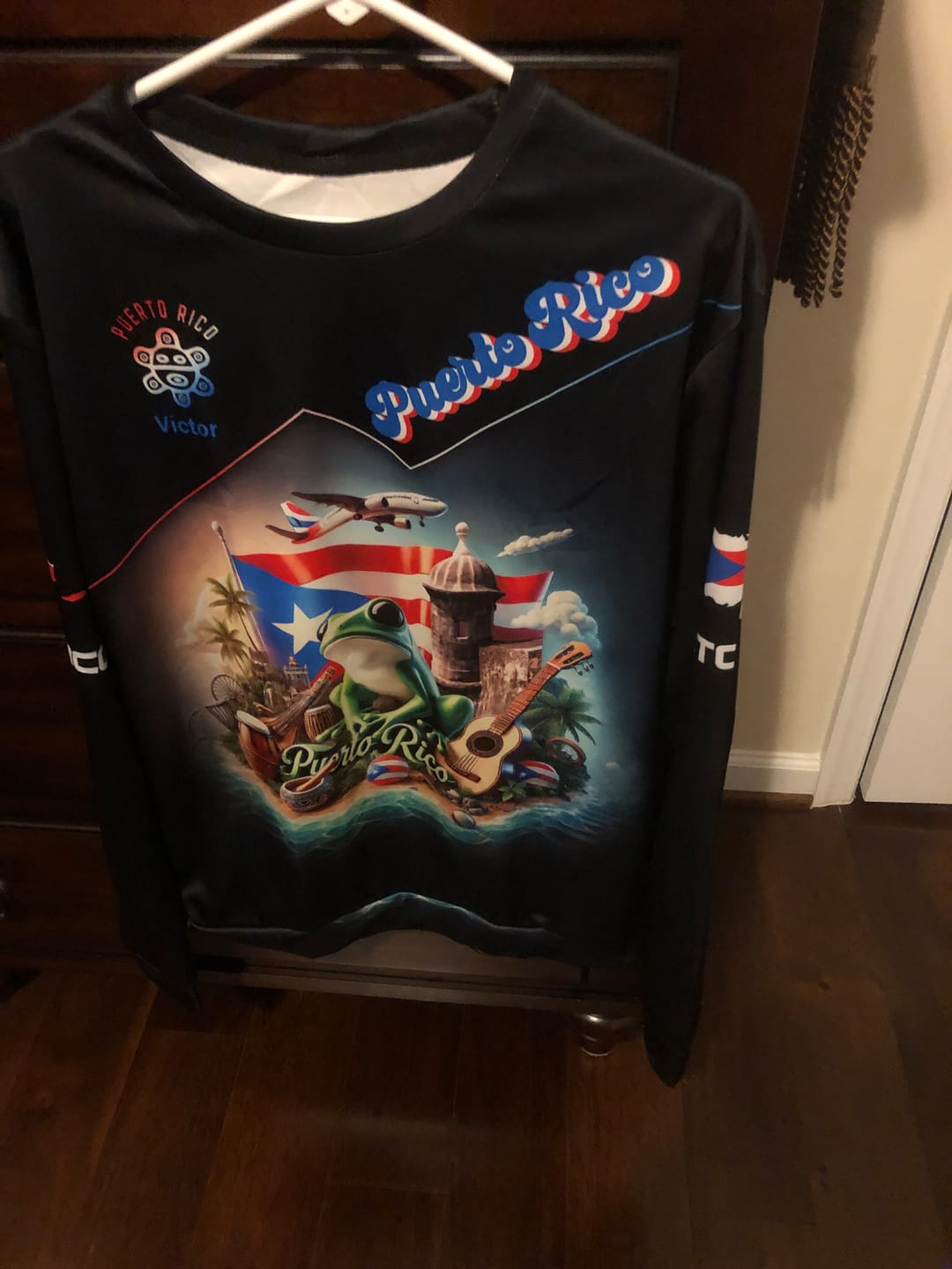 Customer photo review of Unisex Shirt, Custom Name Puerto Rico Shirt, Puerto Rico Lover Polo Long Sleeve Shirt, Puerto Rico Gift