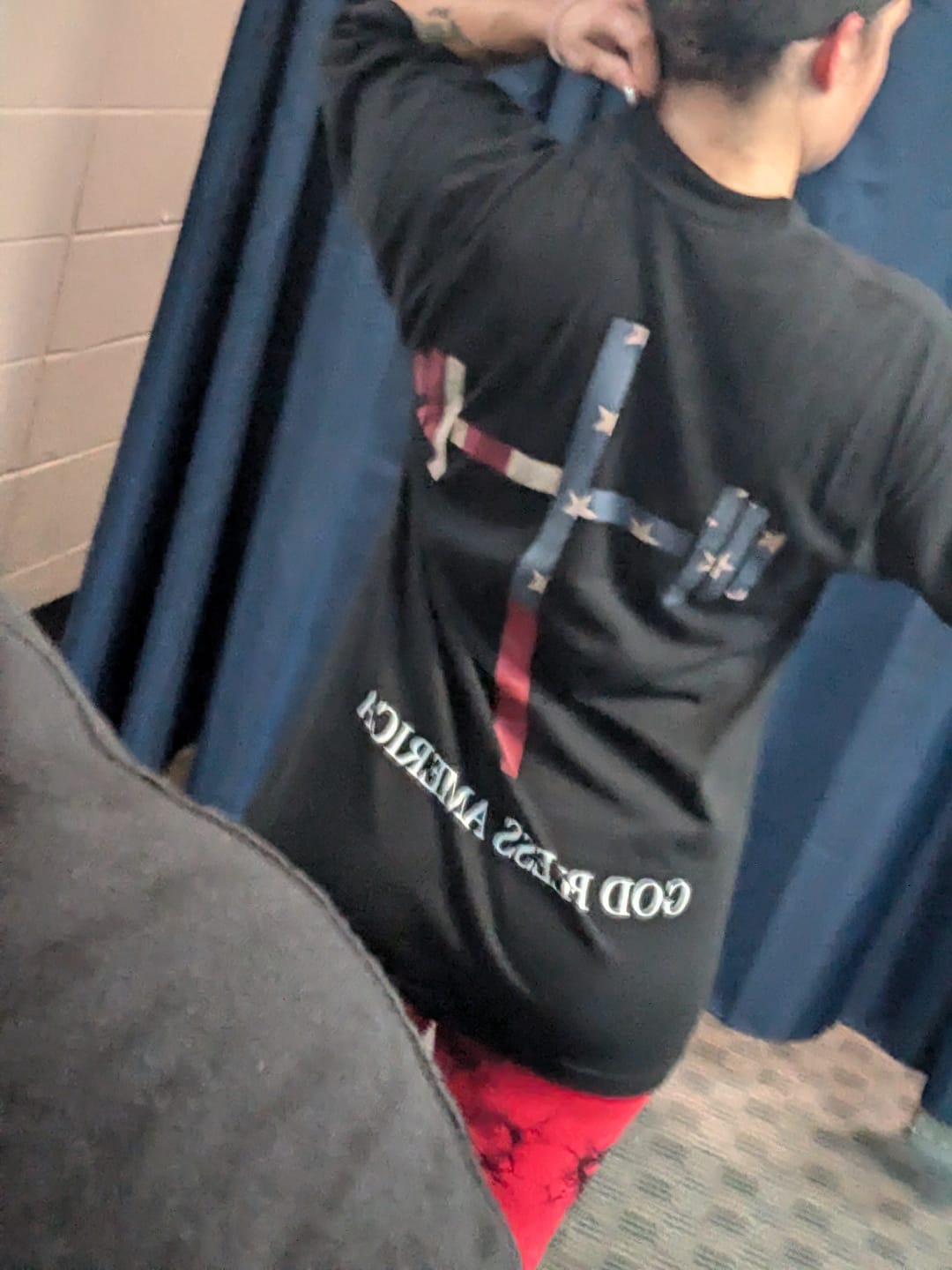 Customer photo review of God Bless America Tee