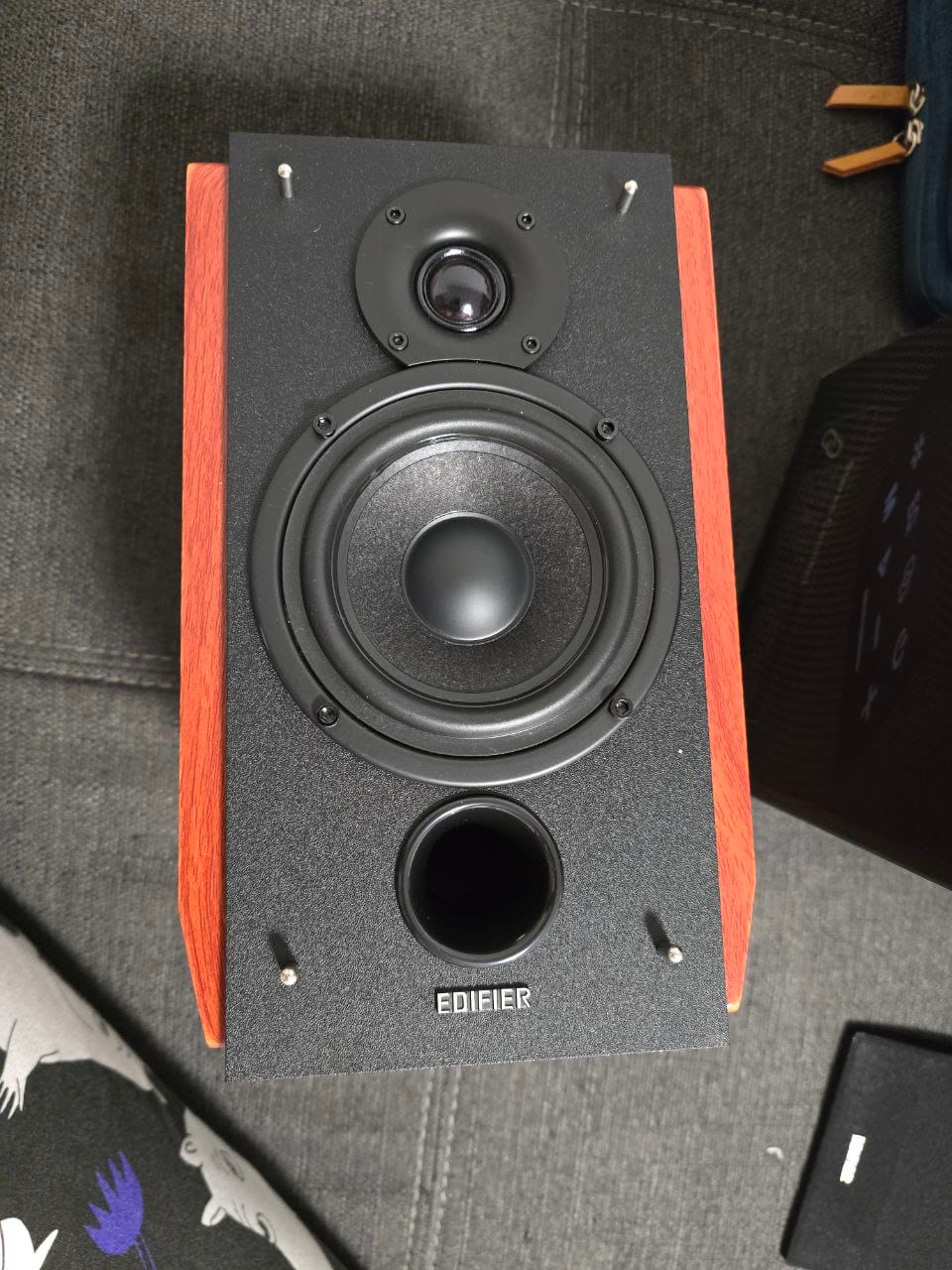Customer photo review of R1700BTs Bluetooth Bookshelf Speakers