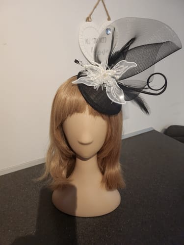 Customer photo review of Sinamay Straw Fascinator Base 14cm HB008