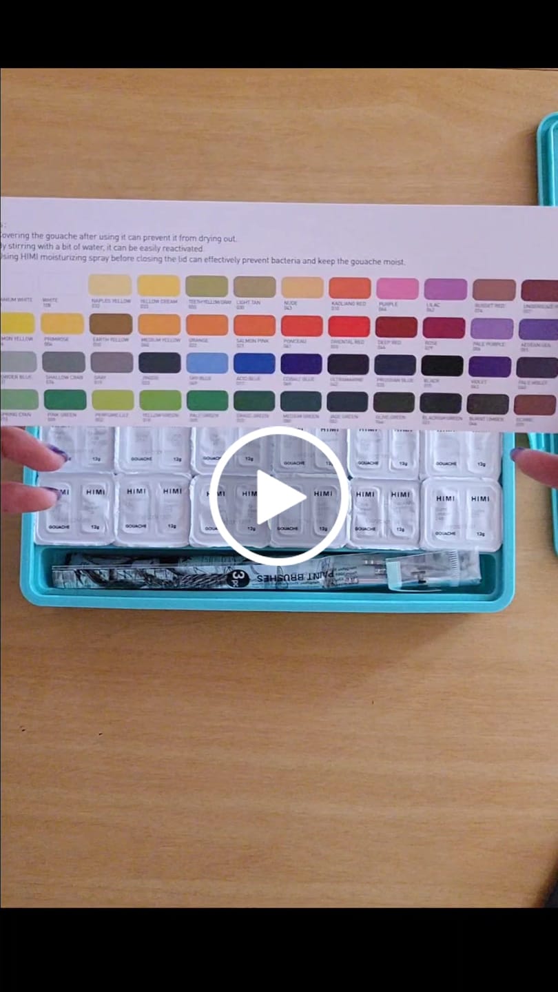 Customer video review of Himi - Set 48 Gouache Potes 12 g