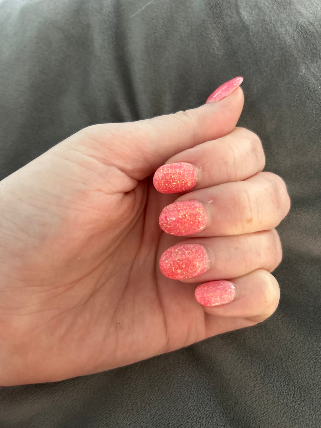 Customer photo review of Sweet Pink Bling Dipping Powder