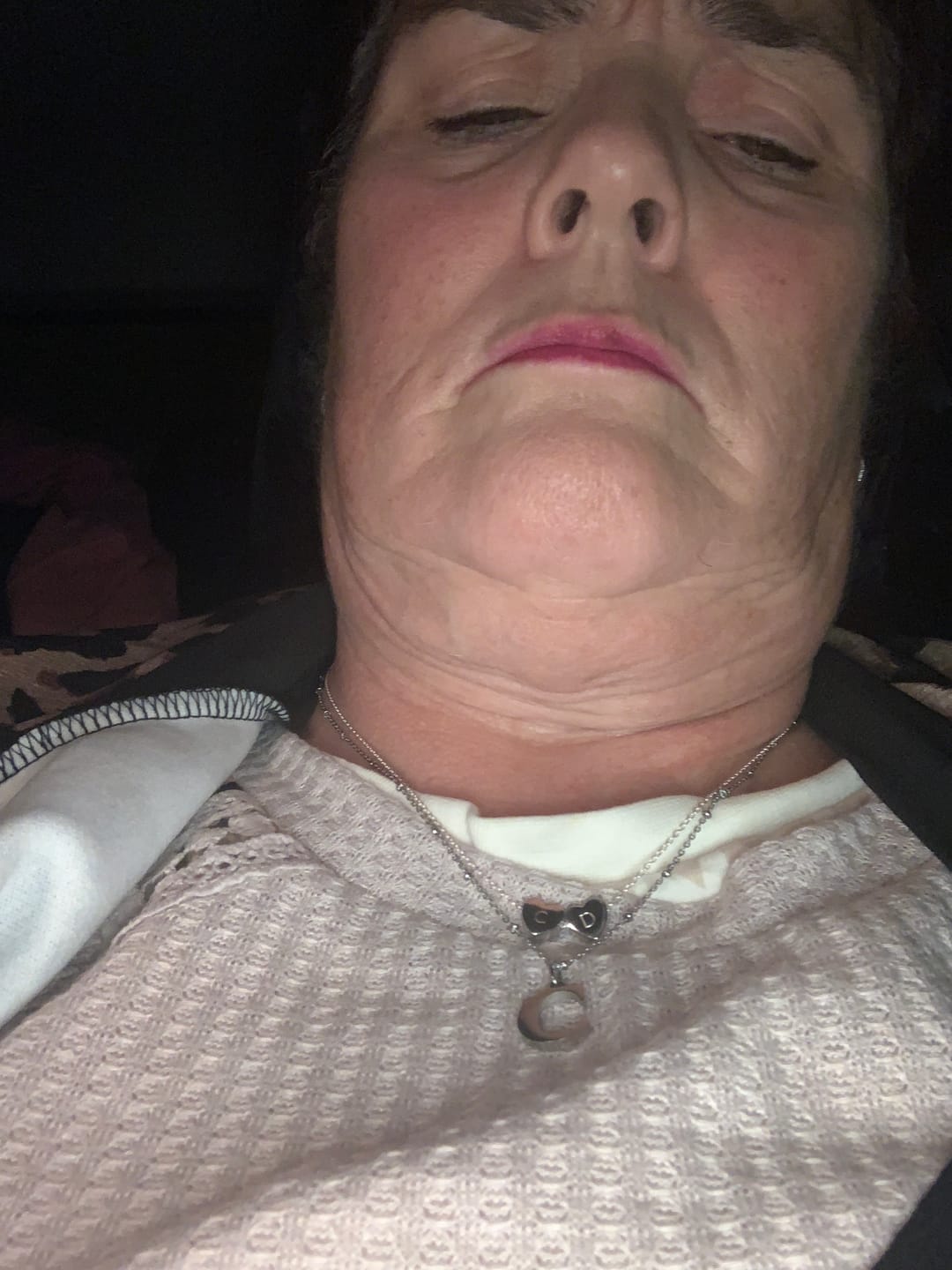 Customer photo review of Amo Heart Double Bead Necklace in Silver