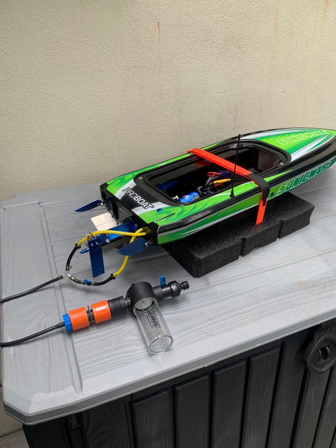 Customer photo review of Salt Shift Marine Engine Flush Kit