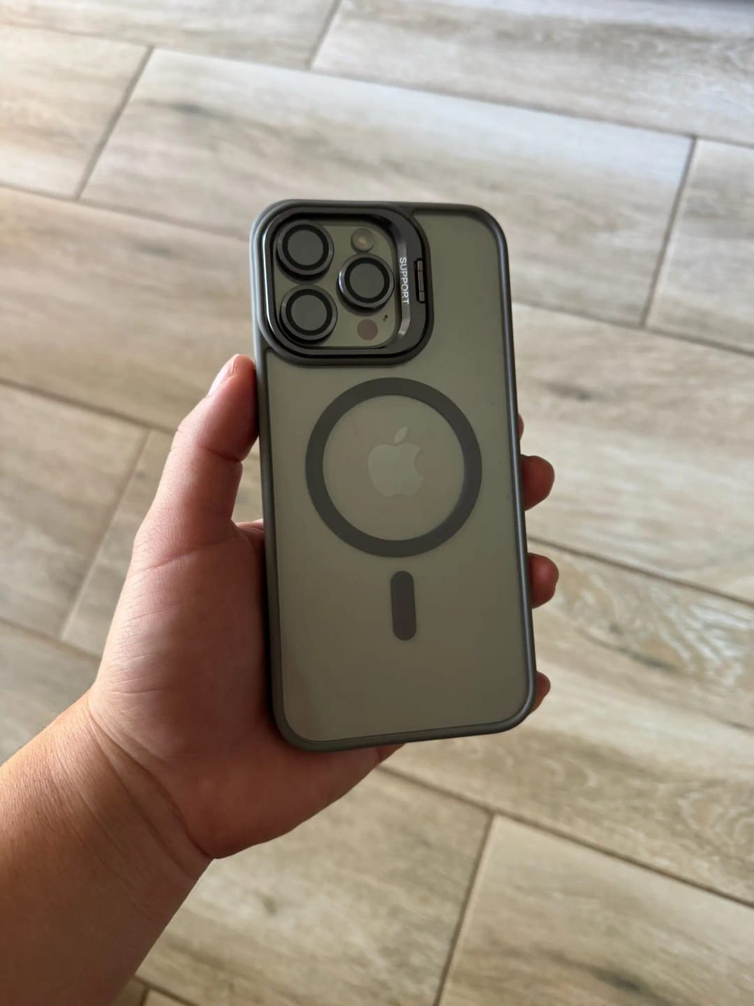 Customer photo review of LuxuryKase LK174 Magnetic Mag-Safe Stand Lens Protector Case Cover For iPhone 13 14 15 16 Plus Pro Max