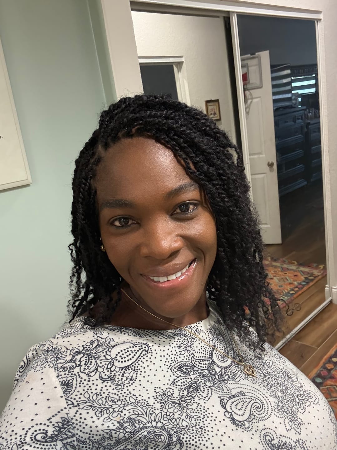 Customer photo review of Afro Kinky Bulk Human Hair for Making Dreadlocks
