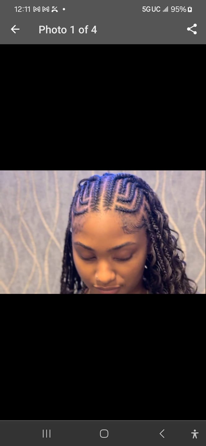Customer photo review of Freetress Synthetic Braid - 3X Pre-Stretched Braid 301 28"