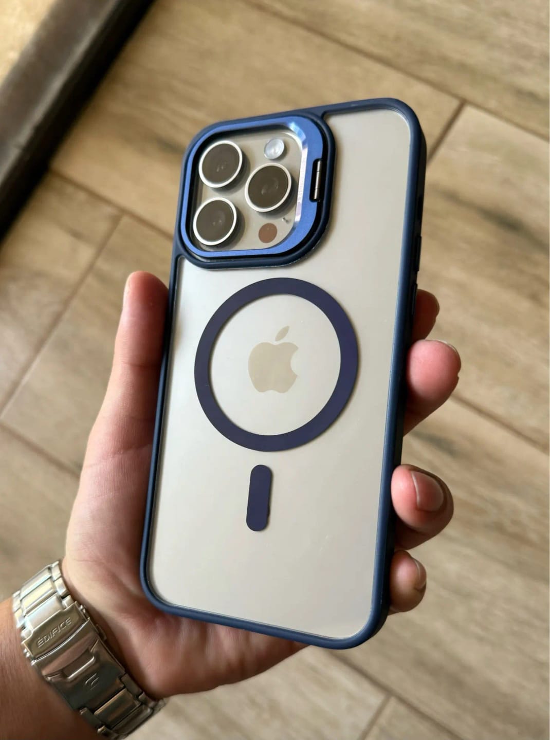 Customer photo review of LuxuryKase LK174 Magnetic Mag-Safe Stand Lens Protector Case Cover For iPhone 13 14 15 16 Plus Pro Max