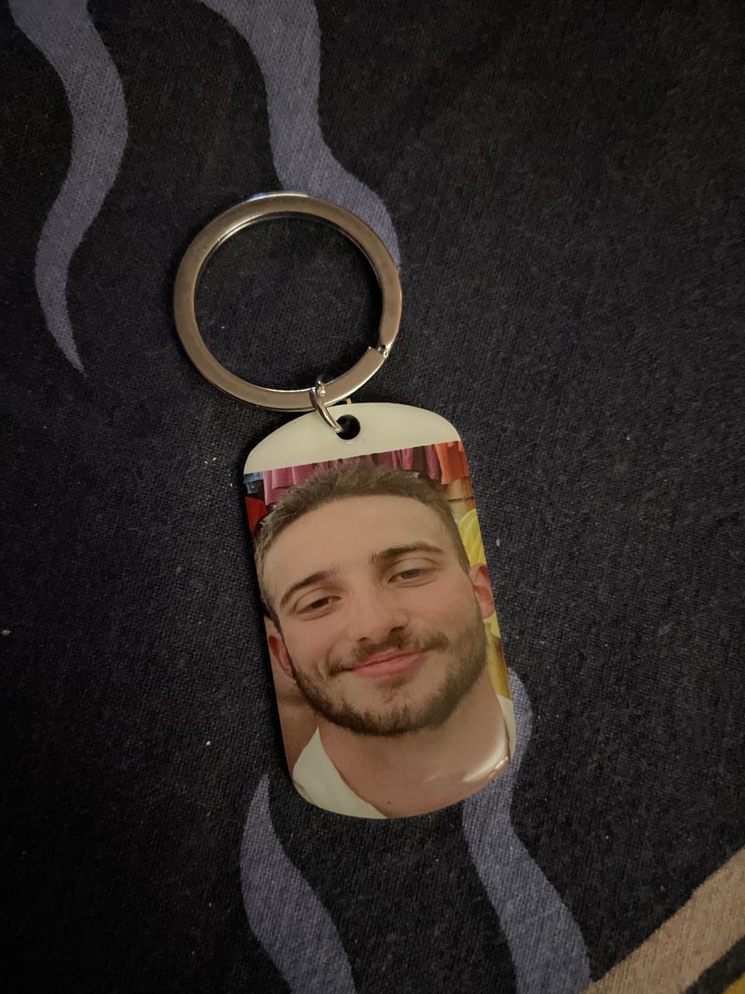 Customer photo review of I Will Carry You With Me Until, Personalized Keychain, Memorial Gifts, Custom Photo