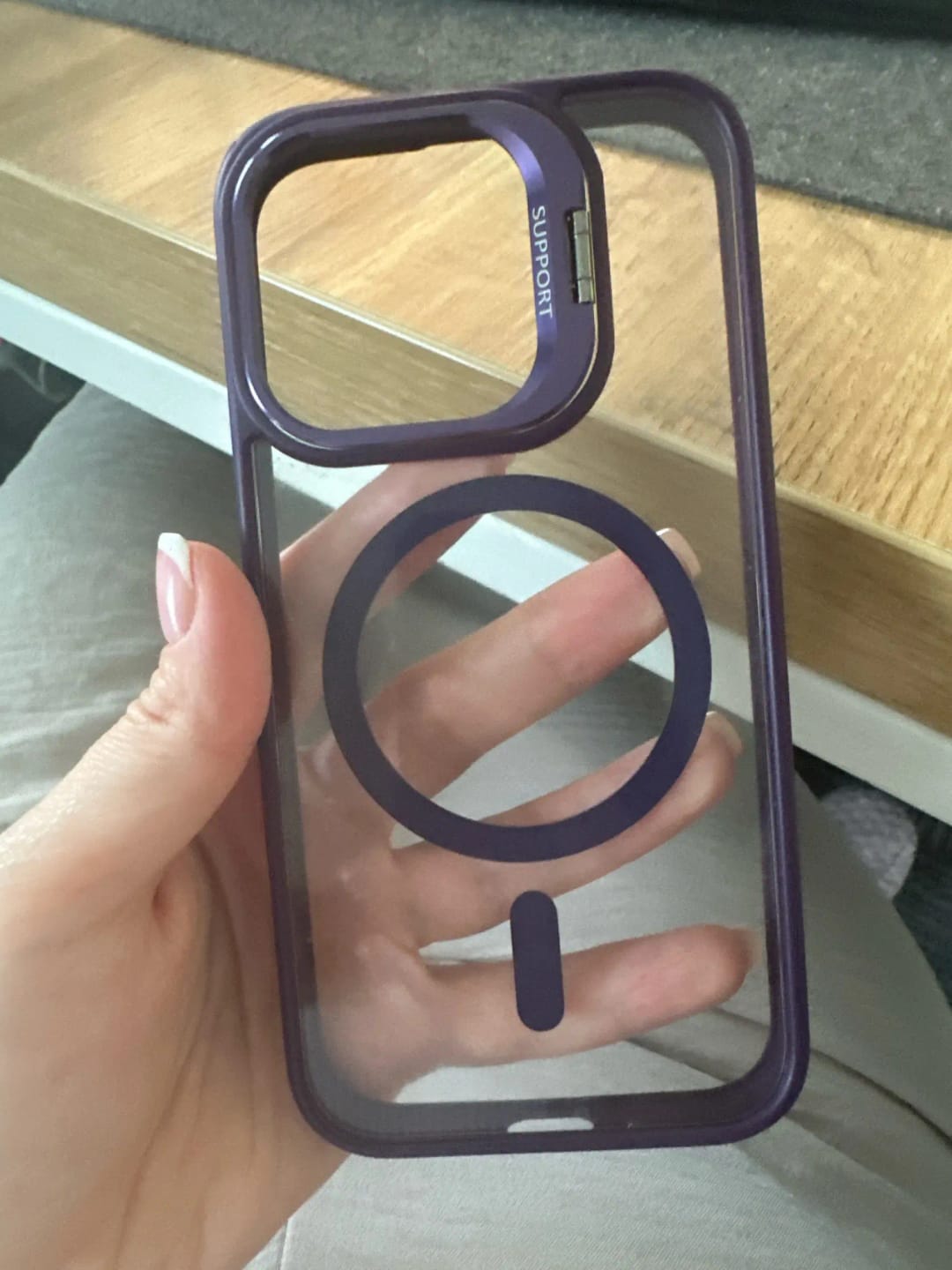 Customer photo review of LuxuryKase LK174 Magnetic Mag-Safe Stand Lens Protector Case Cover For iPhone 13 14 15 16 Plus Pro Max