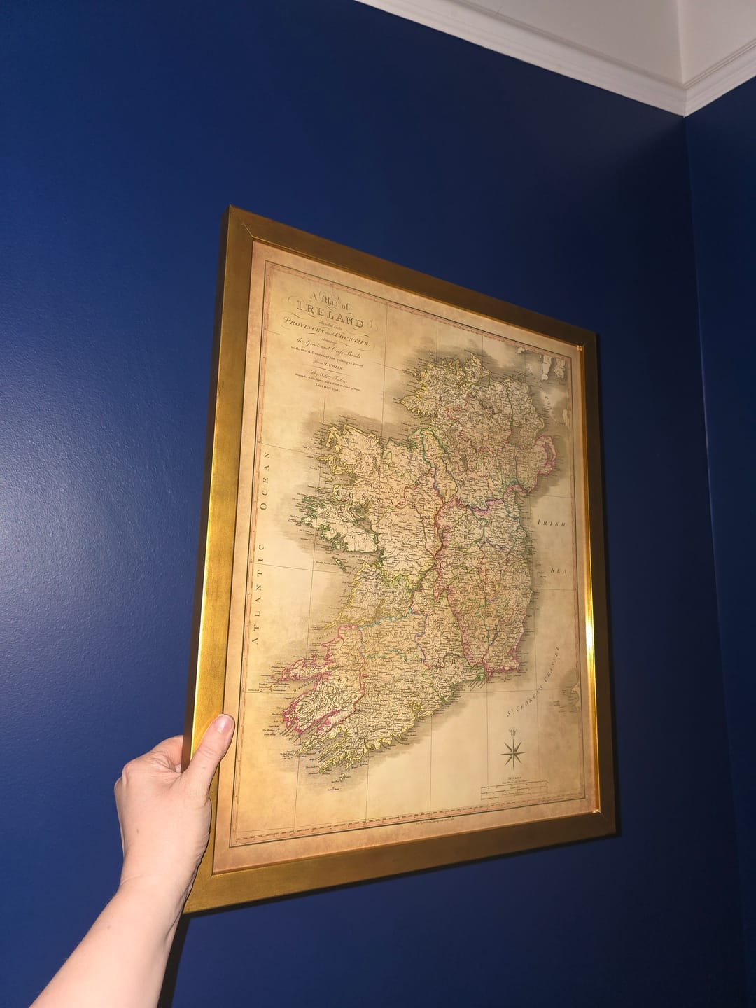 Customer photo review of Old Map of Ireland in 1798 by W. Faden - Rare Colour Atlas Map - Dublin, Belfast, Cork