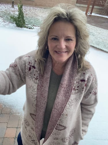 Customer photo review of Lovestitch Iris Belted Cardigan