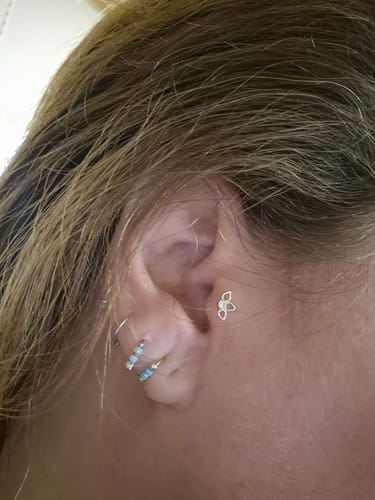 Customer photo review of טראגוס פרח לוטוס יהלום גדול זהב 14 קראט