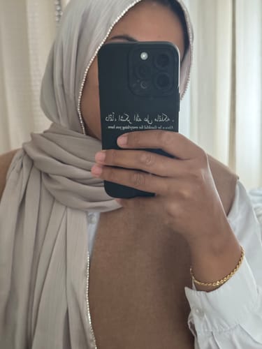 Customer photo review of Crinkle Lux Schal Puder sehr hell