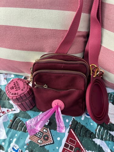 Customer photo review of Mini Canvas Bag  -Mulberry/Pink