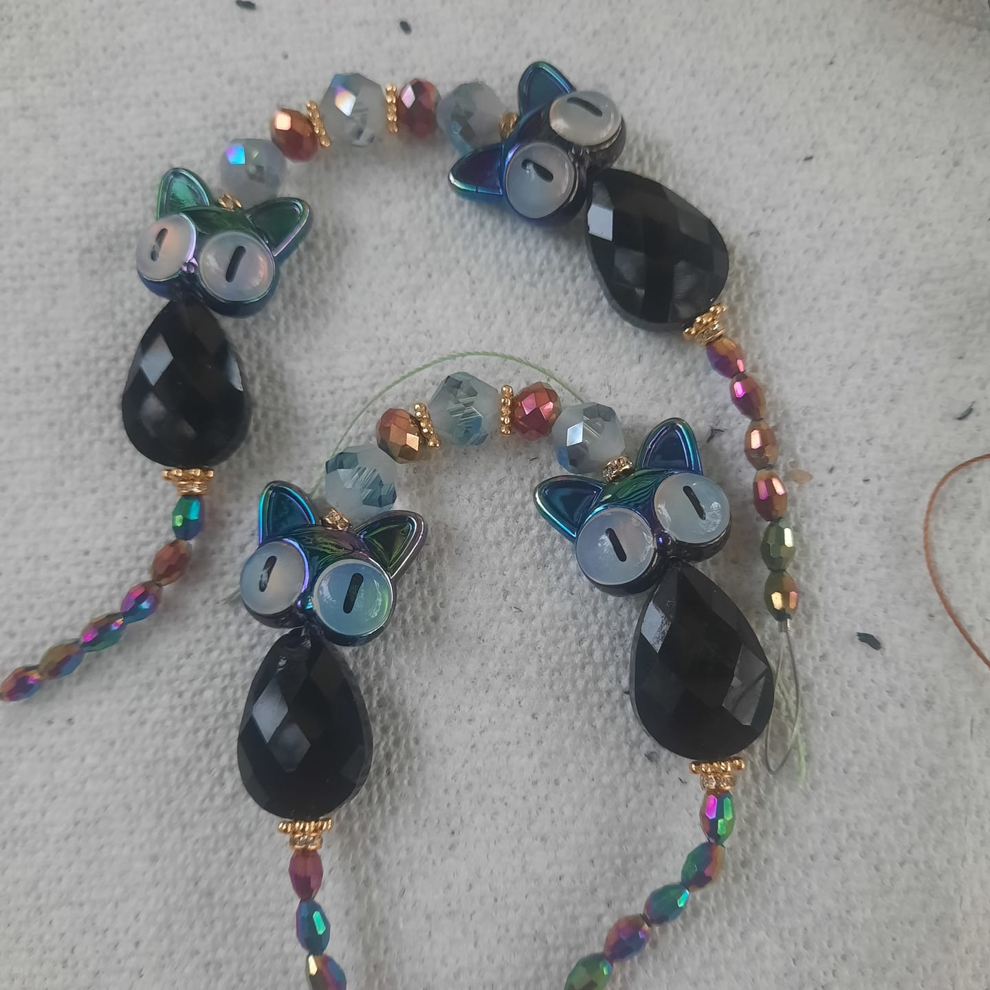 Customer photo review of Bead Strand in Feline Familiar