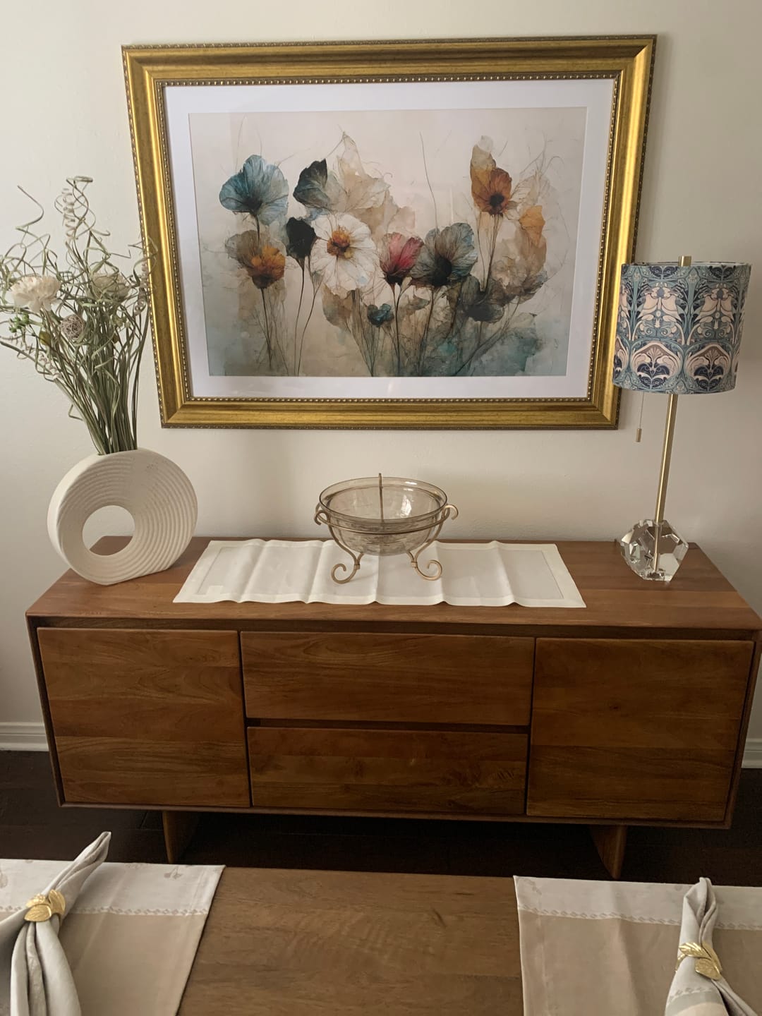Customer photo review of Classic Hemstitch Table Runner