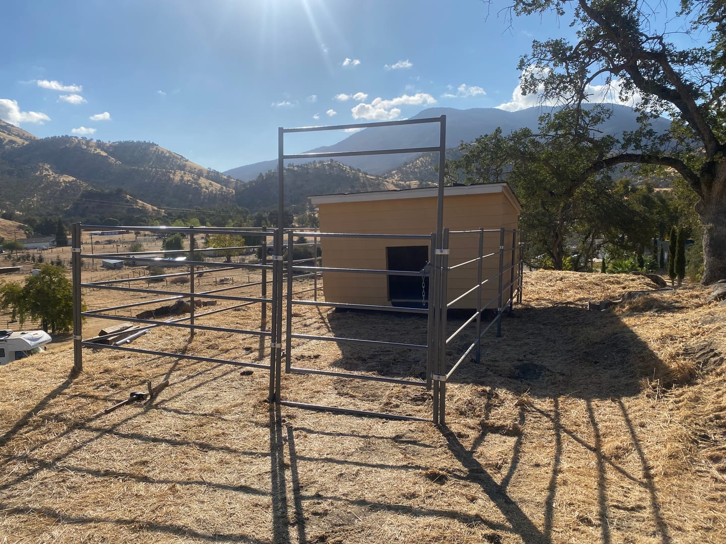 Customer photo review of 12x24 Horse Stall Kit (5-Rail)
