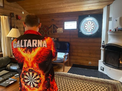 Customer photo review of Maxcorners Darts For Team Design Phoenix Fire Pattern Option Customized Name 3D Shirt (4 Colors)