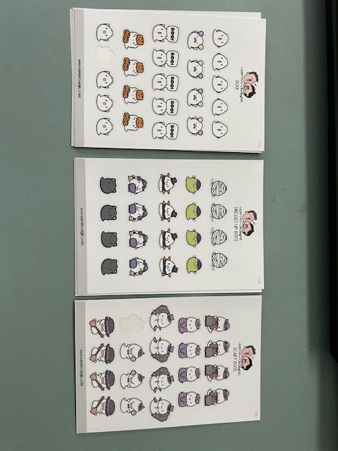 Customer photo review of Scary Boos Planner Stickers
