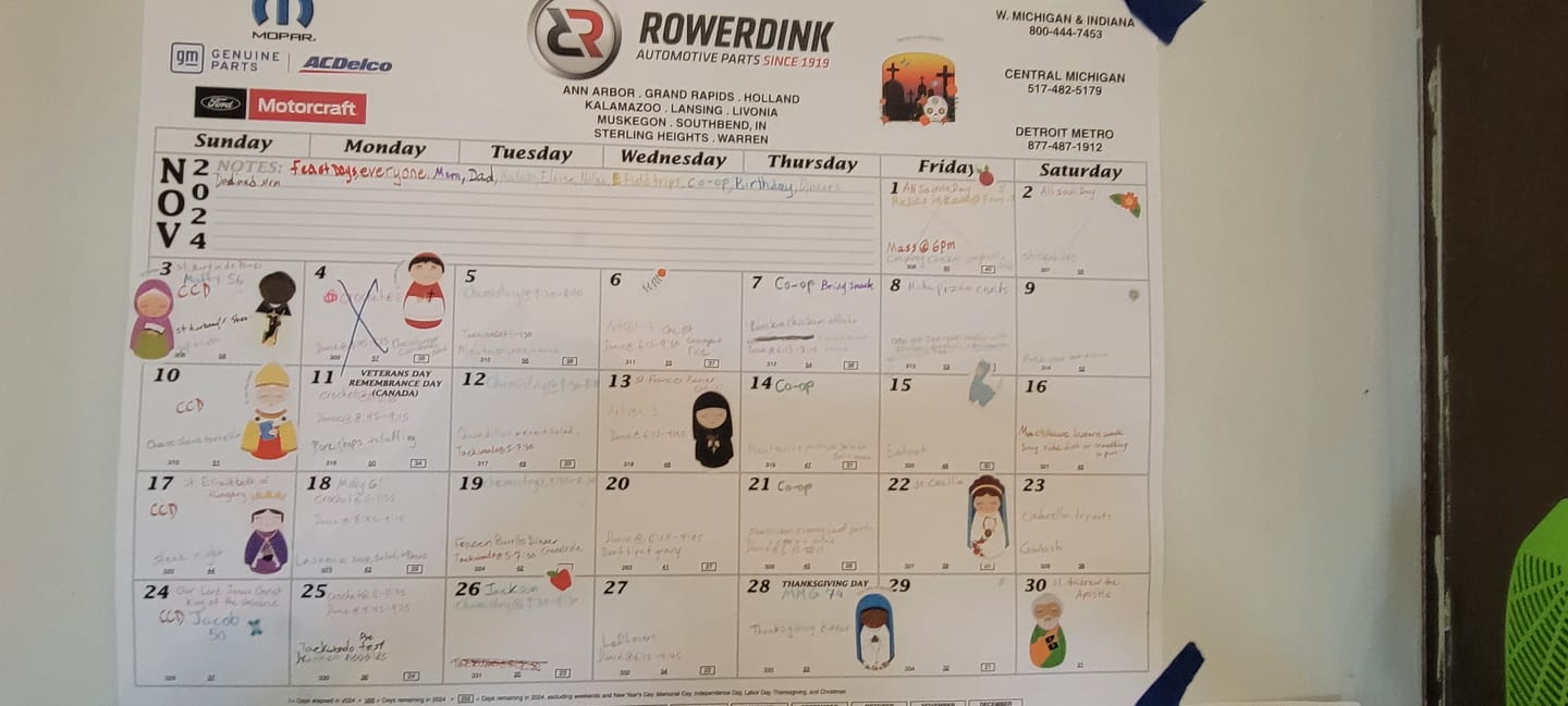 Customer photo review of Saints of the Month Sticker Book