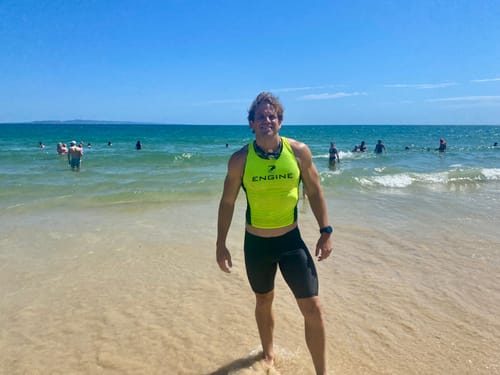 Customer photo review of High Vis Splice Singlet